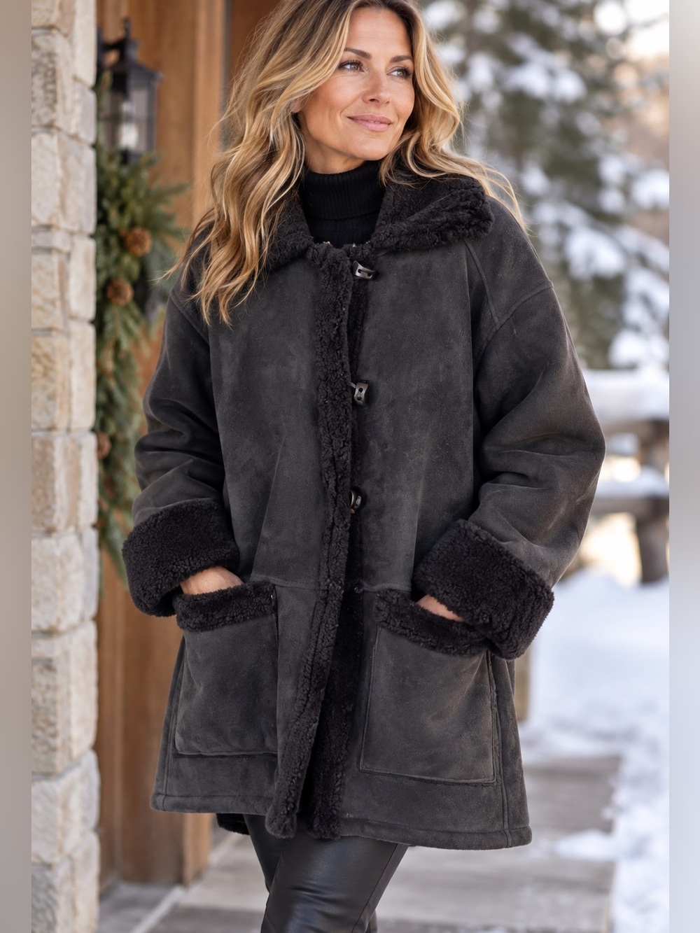Danier genuine sheepskin coat